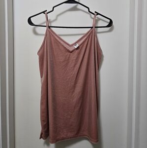 Small Pink Velvet Tank Top